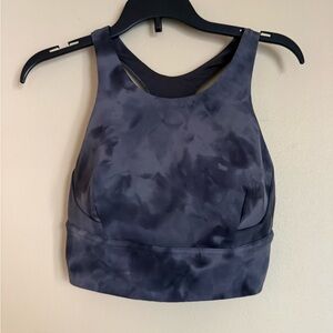 Lululemon Women's High-Neck Sports Bra - Slate Tie-Dye